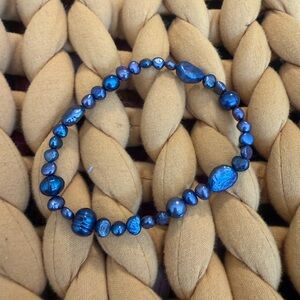 Elegant Blue Pearl Bracelet